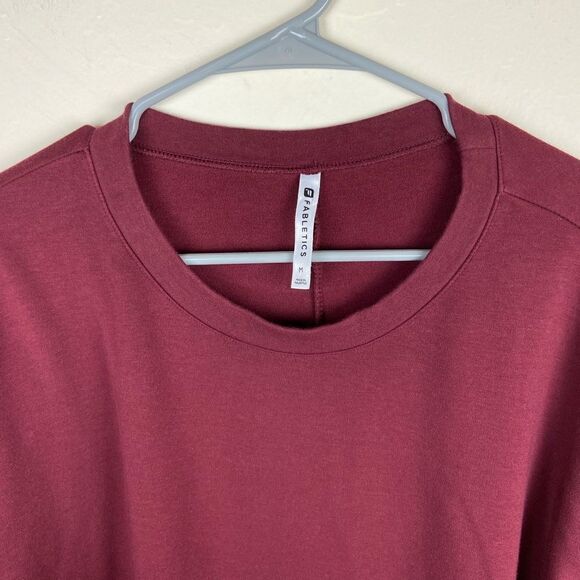 Fabletics Scrunched Sleeve Pullover Sweater - Maroon - Picture 7 of 7